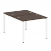 Metal System Рабочая станция на П-образном м/к БП.РАС-СП-2.1 Венге Цаво/Металл Белый 1000*1475*750