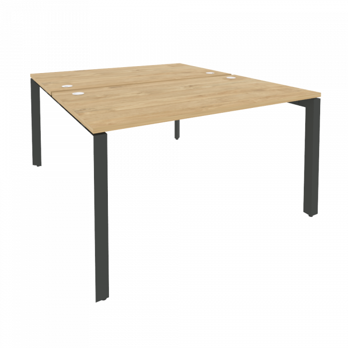 Onix Рабочая станция на П-образном м/к O.MP-D.RS-2.3.8 Тиквуд Светлый/Металл Антрацит 1380*1635*750