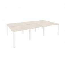 Onix Рабочая станция на П-образном м/к O.MP-D.RS-6.1.8 Денвер Светлый/Металл Белый 2940*1635*750