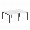 Metal System Quattro Рабочая станция на 4 места на П-образном м/к 50БП.СМ-4.1 Белый/Металл Антрацит