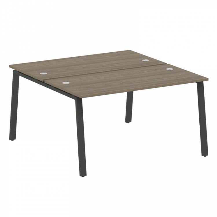 Metal System Рабочая станция на А-образном м/к БА.РАС-СП-2.3 Вяз Благородный/Металл Антрацит 1400*14