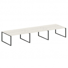 Metal System Рабочая станция на 6 мест на О-образном м/к БО.СМ-6.4 Дуб Наварра/Металл Антрацит 4800*