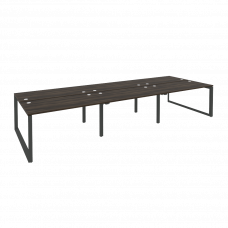 Onix Рабочая станция на О-образном м/к O.MO-D.RS-6.3.7 Дуб Мали/Металл Антрацит 4140*1475*750