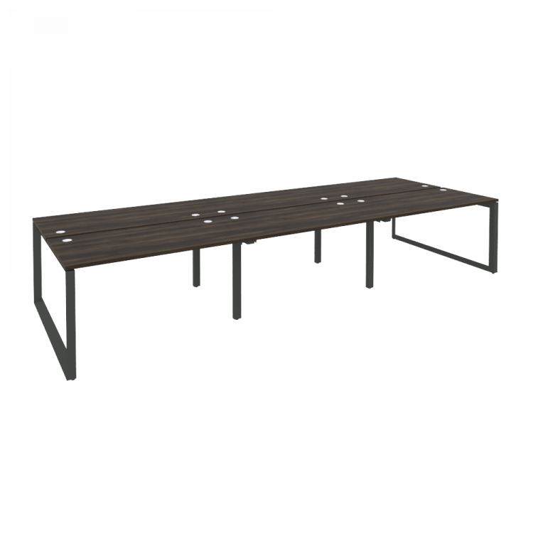 Onix Рабочая станция на О-образном м/к O.MO-D.RS-6.3.7 Дуб Мали/Металл Антрацит 4140*1475*750