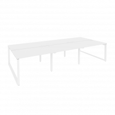 Onix Рабочая станция на О-образном м/к O.MO-D.RS-6.2.8 Белый Бриллиант/Металл Белый 3540*1635*750