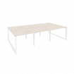 Onix Рабочая станция на О-образном м/к O.MO-D.RS-6.1.8 Денвер Светлый/Металл Белый 2940*1635*750