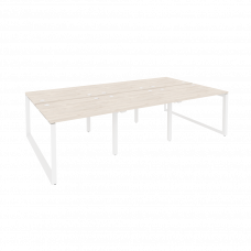 Onix Рабочая станция на О-образном м/к O.MO-D.RS-6.1.8 Денвер Светлый/Металл Белый 2940*1635*750