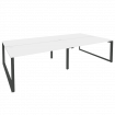 Onix Рабочая станция на О-образном м/к O.MO-D.RS-4.4.8 Белый Бриллиант/Металл Антрацит 3160*1635*750