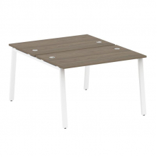 Metal System Рабочая станция на А-образном м/к БА.РАС-СП-2.2 Вяз Благородный/Металл Белый 1200*1475*