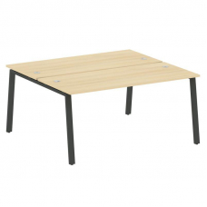 Metal System Рабочая станция на А-образном м/к БА.РАС-СП-2.4 Акация Лорка/Металл Антрацит 1600*1475*