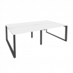 Onix Рабочая станция на О-образном м/к O.MO-D.RS-4.2.7 Белый Бриллиант/Металл Антрацит 2360*1475*750