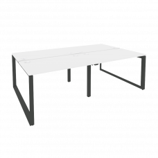 Onix Рабочая станция на О-образном м/к O.MO-D.RS-4.2.7 Белый Бриллиант/Металл Антрацит 2360*1475*750