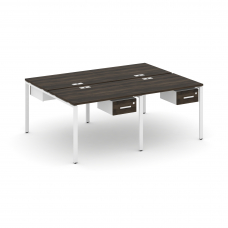 Concept Рабочая станция двухсторонняя с подвесными тумбами на 4 места CN.DRS-129 W Дуб Мали/Белый Бр