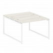 Metal System Quattro Рабочая станция на О-образном м/к 40БО.РАС-СП-2.2 Дуб Наварра/Металл Белый 1200