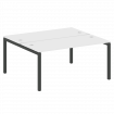 Metal System Quattro Рабочая станция на П-образном м/к 50БП.РАС-СП-2.4 Белый/Металл Антрацит 1600*14