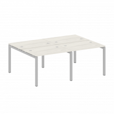 Metal System Quattro Рабочая станция на 4 места на П-образном м/к 50БП.СМ-4.1 Дуб Наварра/Металл Сер