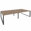 Onix Рабочая станция на О-образном м/к O.MO-D.RS-4.4.8 Дуб Аризона/Металл Антрацит 3160*1635*750