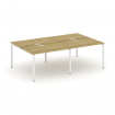 Concept Рабочая станция на 4 места CN.DRS-006 Дуб Винченцо/Металл Белый 2360*1480*750