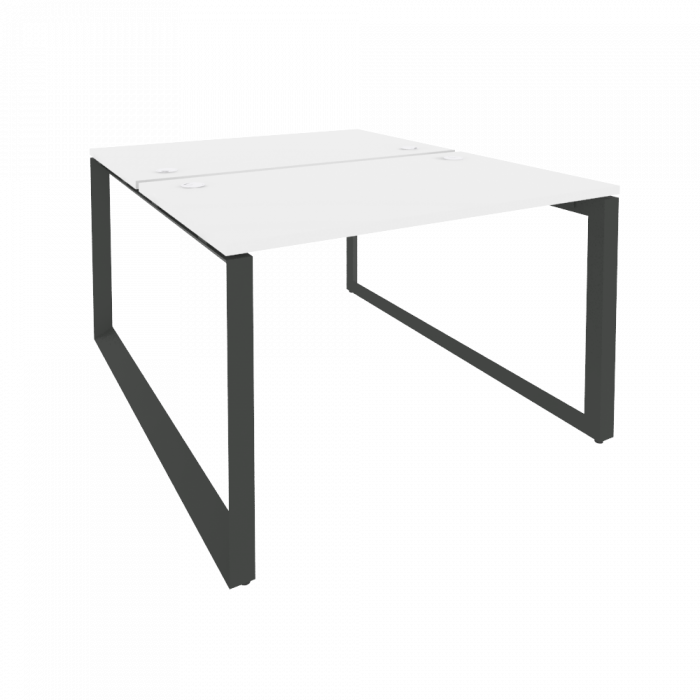 Onix Рабочая станция на О-образном м/к O.MO-D.RS-2.2.7 Белый Бриллиант/Металл Антрацит 1180*1475*750