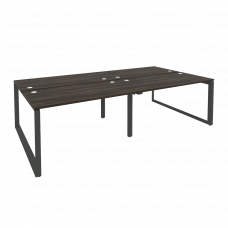 Onix Рабочая станция на О-образном м/к O.MO-D.RS-4.3.7 Дуб Мали/Металл Антрацит 2760*1475*750