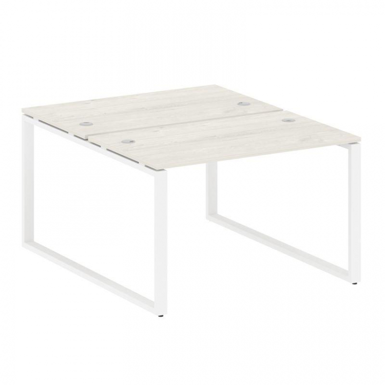 Metal System Рабочая станция на О-образном м/к БО.РАС-СП-2.2 Дуб Наварра/Металл Белый 1200*1475*750
