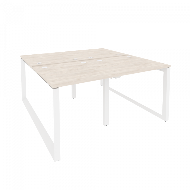 Onix Рабочая станция на О-образном м/к O.MO-D.RS-4.0.8 Денвер Светлый/Металл Белый 1560*1635*750