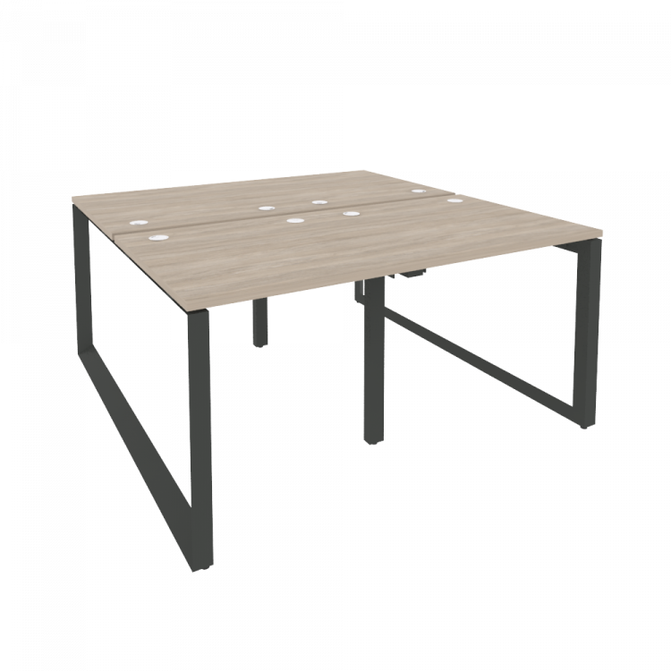 Onix Рабочая станция на О-образном м/к O.MO-D.RS-4.0.8 Дуб Аттик/Металл Антрацит 1560*1635*750