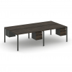 Concept Рабочая станция двухсторонняя с подвесными тумбами на 4 места CN.DRS-134 A Дуб Мали/Антрацит