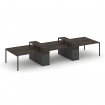 Concept Рабочая станция 6 мест с 2 опорными тумбами CN.DRS-469 A Дуб Мали/Антрацит/Металл Антрацит 3