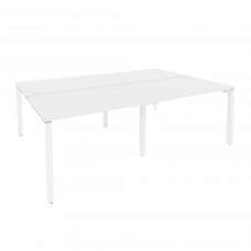 Onix Рабочая станция на П-образном м/к O.MP-D.RS-4.2.8 Белый Бриллиант/Металл Белый 2360*1635*750