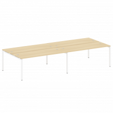 Metal System Quattro Рабочая станция на 4 места на П-образном м/к 40БП.СМ-4.5 Акация Лорка/Металл Бе