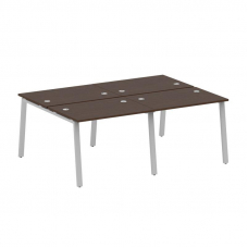 Metal System Рабочая станция на 4 места на А-образном м/к БА.СМ-4.1 Венге Цаво/Металл Серый 2000*147