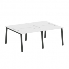Metal System Рабочая станция на 4 места на А-образном м/к БА.СМ-4.1 Белый/Металл Антрацит 2000*1475*