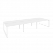 Onix Рабочая станция на О-образном м/к O.MO-D.RS-6.3.7 Белый Бриллиант/Металл Белый 4140*1475*750