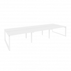 Onix Рабочая станция на О-образном м/к O.MO-D.RS-6.3.7 Белый Бриллиант/Металл Белый 4140*1475*750