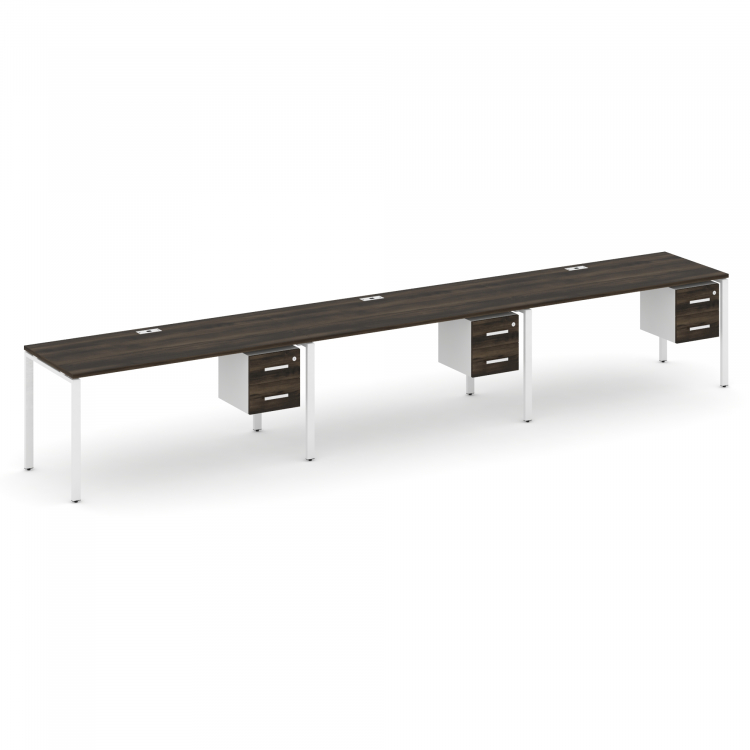 Concept Рабочая станция односторонняя с подвес. тумбами 3 места CN.ORS-136 W Дуб Мали/Белый Бриллиан