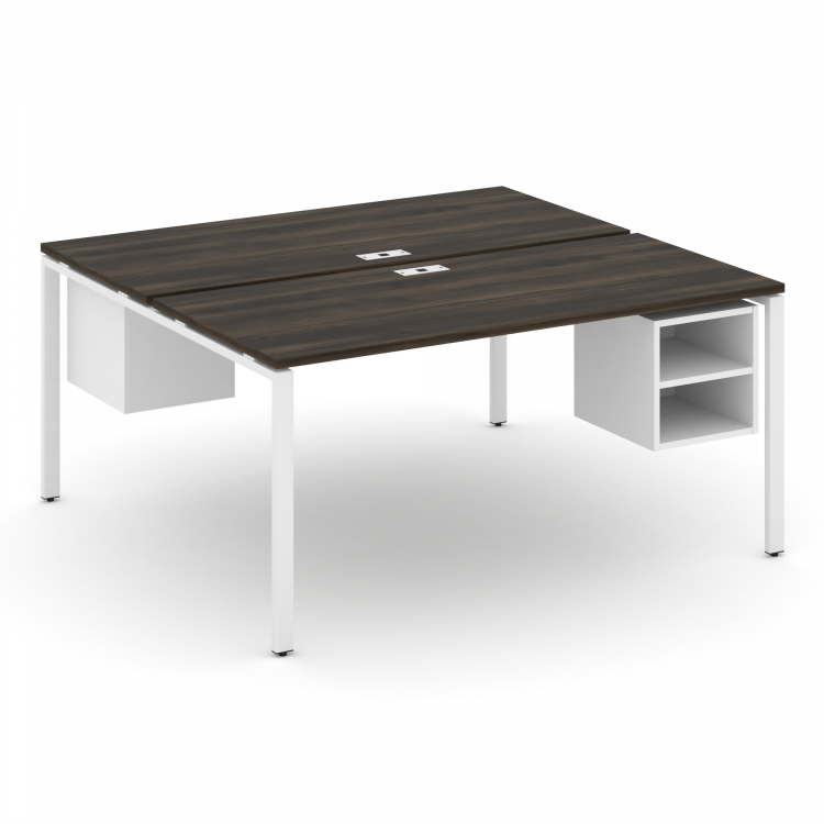 Concept Рабочая станция 2 сторонняя с подвесными тумбами на 2 места CN.DRS-108 Дуб Мали/Белый Брилли