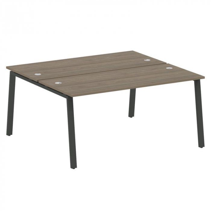 Метал Систем Рабочая станция на А-образном м/к БА.РАС-СП-2.4 Вяз Благородный/Металл Антрацит 1600*14