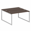 Metal System Quattro Рабочая станция на О-образном м/к 40БО.РАС-СП-2.3 Венге Цаво/Металл Серый 1400*