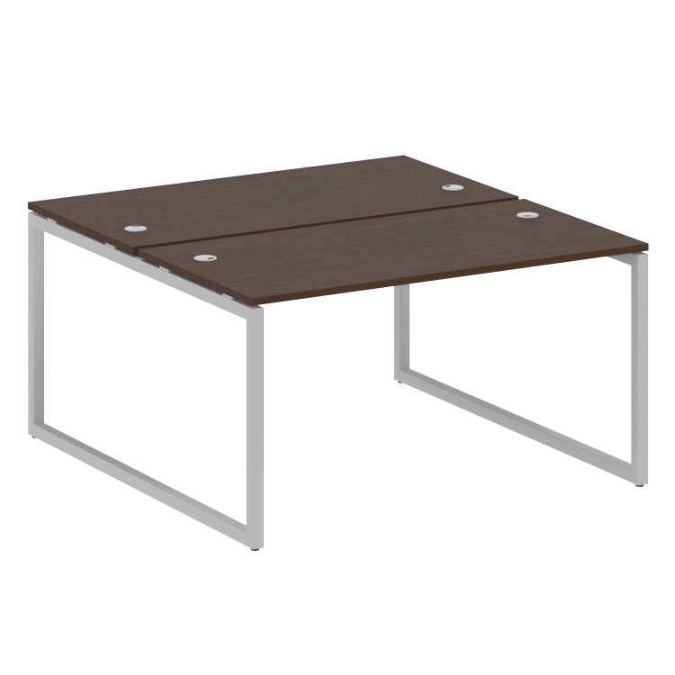 Metal System Quattro Рабочая станция на О-образном м/к 40БО.РАС-СП-2.3 Венге Цаво/Металл Серый 1400*