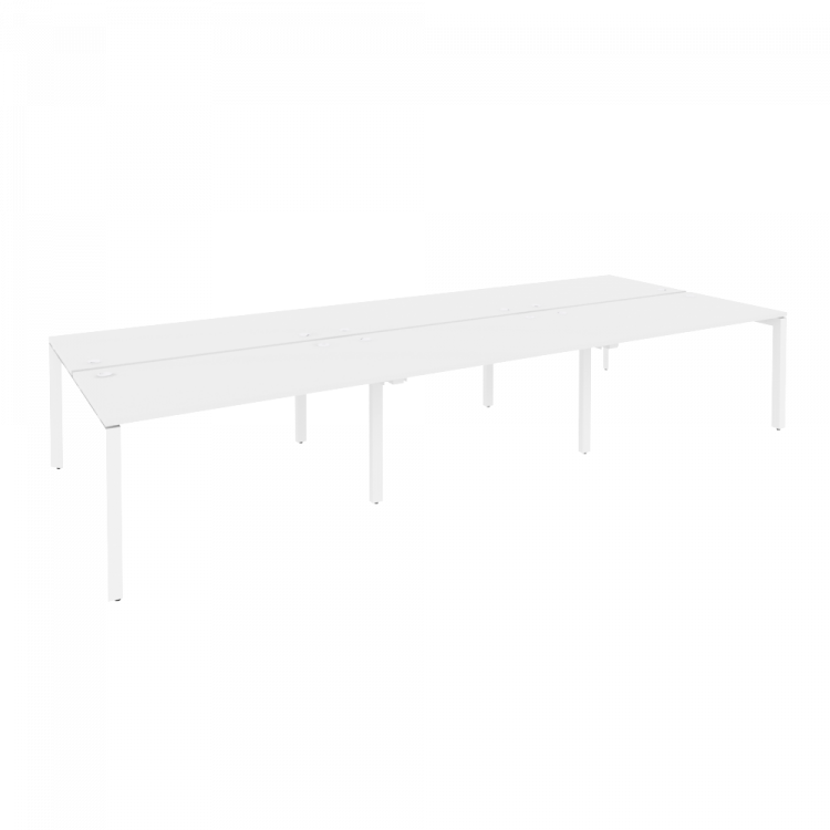 Onix Рабочая станция на П-образном м/к O.MP-D.RS-6.3.8 Белый Бриллиант/Металл Белый 4140*1635*750