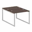 Metal System Quattro Рабочая станция на О-образном м/к 40БО.РАС-СП-2.1 Венге Цаво/Металл Серый 1000*