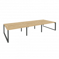 Onix Рабочая станция на О-образном м/к O.MO-D.RS-6.3.8 Тиквуд Светлый/Металл Антрацит 4140*1635*750