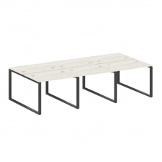 Metal System Рабочая станция на 6 мест на О-образном м/к БО.СМ-6.1 Дуб Наварра/Металл Антрацит 3000*