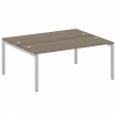 Metal System Quattro Рабочая станция на П-образном м/к 50БП.РАС-СП-2.5 Вяз Благородный/Металл Серый