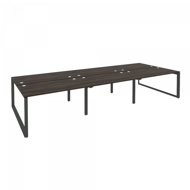 Onix Рабочая станция на О-образном м/к O.MO-D.RS-6.3.8 Дуб Мали/Металл Антрацит 4140*1635*750