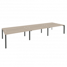 Onix Рабочая станция на П-образном м/к O.MP-D.RS-6.4.7 Дуб Аттик/Металл Антрацит 4740*1475*750