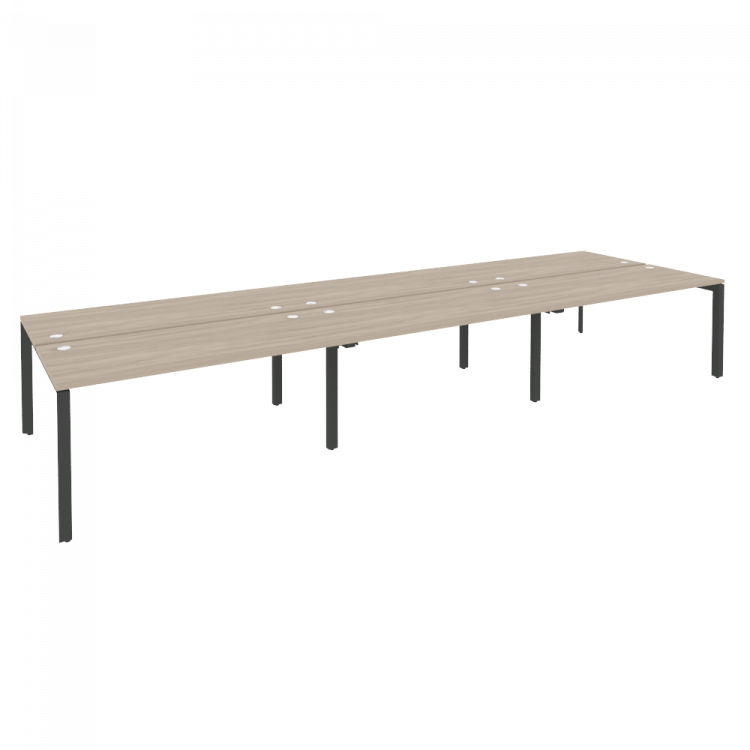 Onix Рабочая станция на П-образном м/к O.MP-D.RS-6.4.7 Дуб Аттик/Металл Антрацит 4740*1475*750