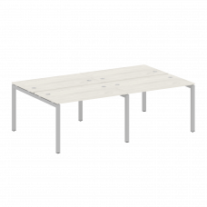 Metal System Quattro Рабочая станция на 4 места на П-образном м/к 50БП.СМ-4.2 Дуб Наварра/Металл Сер