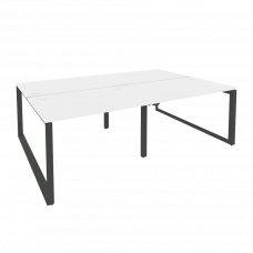 Onix Рабочая станция на О-образном м/к O.MO-D.RS-4.2.8 Белый Бриллиант/Металл Антрацит 2360*1635*750
